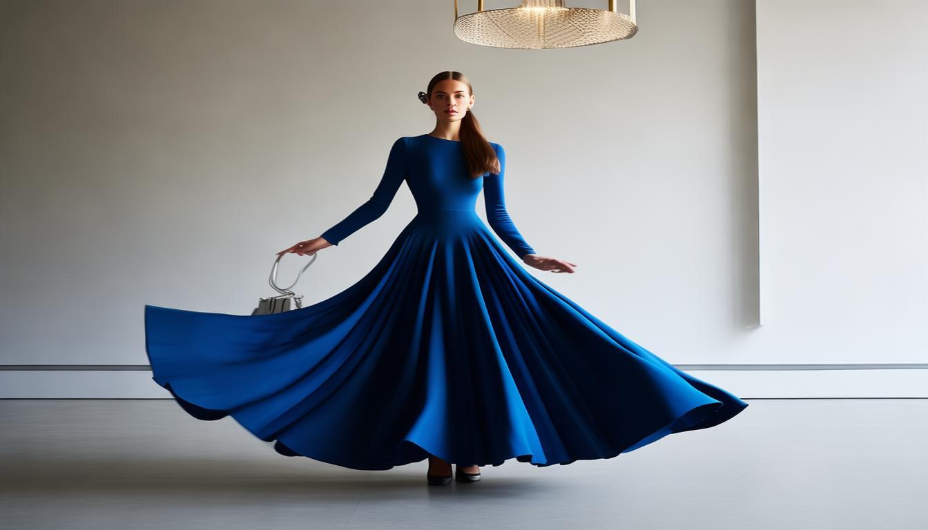 宝蓝色连衣裙凭啥这么火?独特设计与多样款